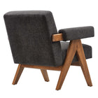 Modway Lyra Fabric Armchair - Dark Grey Fabric - Set of 2-Non-Marking Feet
