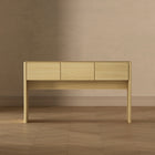 Manhattan Comfort Linda Modern 3-Drawer Console Table - Natural Oak-9