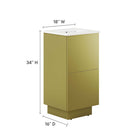 Modway Quantum 18" Bathroom Vanity - White/Gold-8" Centerset Holes