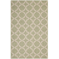 Modway Cerelia Moroccan Trellis Indoor/Outdoor Area Rug - 9 ft W x 12 ft L - Beige/Light Green-Moroccan Trellis Area Rug