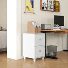 HOMCOM 2-Drawer Letter/A4 Filing Cabinet Lockable with Hanging Bars - White-Anti-tipping design adds safety and stability
