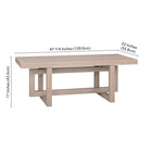 Hudson&Canal Breslow 47"W Rectangular Coffee Table - Alder White-9