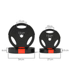 Soozier Weight Plates - 2 x 22 lb, 2 x 11 lb - Set of 4-Three grip holes extend bar-free workout options