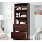 Sauder Bookcase with Drawers - Select Cherry-Modular design: Two or more units can be positioned side-by-side to create a wall for increased storage