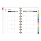 Emily Ley Simplified 2026-27 Student Weekly/Monthly Planner - 8 ½" x 6" - Floral - English-Special pages include 2 sticker sheets, 2 "About Me" pages, a “Looking Ahead” and “Looking Back” page