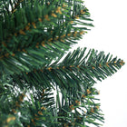 HOMCOM 7' Tall Pencil Artificial Christmas Tree with Steel Base - Green-Colour: Green 
