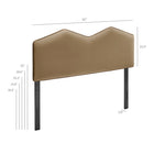 Modway Cosette Performance Velvet King Size Headboard - Taupe-Wood Blend Frame