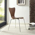 Modway Ernie Dining Side Chair - Walnut-Stackable