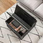 HOMCOM Coffee Table with Flip Top Hidden Storage - Black-Made of solid particleboard and MDF frame with melamine coating for everyday use