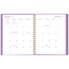 Mead 2027 Large Weekly/ Monthly Planner - 11-¼" H x 9" W - Colour Pop Grape - Bilingual-Durable poly cover with bungee closure