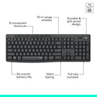Logitech MK295 Silent Wireless Mouse and Keyboard - Graphite-Dimensions in in. 0.71 H x 17.6 W x 5.87 D