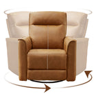 Ebello Tayani 31.5" Wide Modern Comfortable Upholstered Swivel And Rocker Manual Recliner-Multi-Position Recliner: Effortlessly adjust to three different positions—from 90° to 160°—by simply pulling the lever, offering ultimate comfort for relaxing, lounging, or napping