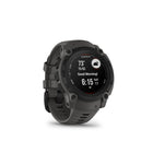 Garmin Instinct E Smartwatch - 40 mm - Black With Charcoal Band-Tested for Toughness - The Instinct E smartwatch is 10 ATM water-rated and engineered to MIL-STD-810 for thermal and shock resistance.