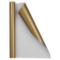 JAM Paper Matte Wrapping Paper - 17" x 18' - Matte Gold Foil - 2 Pack-Colour: Gold Foil Matte