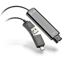 HP Poly DA75 USB to QD Adapter-Answer soft-phone calls from any PC, no matter what kind of USB port you have. Built-in USB-A and USB Type-C connectors on the same cable.