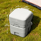 HOMCOM Outdoor Portable Travel Toilet for Camping - 20 L-Perfect for hiking, fishing, picnics and many other outings