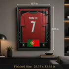 Frameworth Official FIFA World Cup 2026 Portugal Cristiano Ronaldo Framed Replica Jersey - 25.75" x 33.75"-6