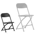 Flash Furniture Kids Plastic Folding Chair - Black - 10 Pack-18 Gauge Steel Frame