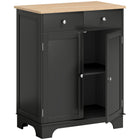 HOMCOM 26.8" L Sideboard Buffet Cabinet with Storage - Black-Ample storage keeps your house organized and clean