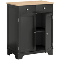 HOMCOM 26.8" L Sideboard Buffet Cabinet with Storage - Black-Ample storage keeps your house organized and clean