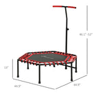 Soozier 45" Rebounder Trampoline for Adult - Red-Remote control adjusts light settings easily