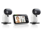 Motorola PIP1510 Connect Wi-Fi Video Motorized Smart Baby Monitor - White - 2 Camera Set-Remote Pan, Tilt & Zoom - Move the camera around from the parent monitor to see what your baby is up to