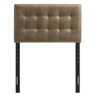 Modway Lily Vegan Leather Twin Size Headboard - Mushroom-Five Mounting Positions