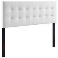 Modway Lily Biscuit Tufted Performance Velvet Full Headboard - White-Luxurious Modern Full Headboard
