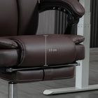 Vinsetto Vibration Massage Executive Office Chair - Dark Brown-Adjustable seat height