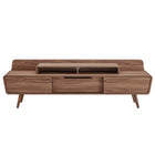 Modway Omnistand 74" TV Stand - Walnut-Cable Management Hole