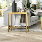 Hudson&Canal Alexis 24"W Rectangular Side Table - Brass-Clean with a soft, dry cloth and no harsh chemicals or abrasive cleaning materials