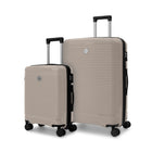 Swiss Mobility Rhodes 2-Piece Hardside Luggage set - Latte-Made of lightweight and resistant polypropylene