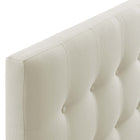 Modway Emily Upholstered Fabric King Headboard - Ivory-Fiberboard and plywood frame