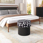 Zuo Boto Storage Ottoman - Black/White-Dimensions: 19.5" L x 19.5" W x 18.3" H