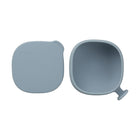 b.box Silicone Bowl + Lid - Ocean-Deep curved edges for easy scooping and less mess