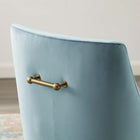 Modway Discern Upholstered Performance Velvet Dining Chair - Light Blue-Durable Stain-Resistant Fabric