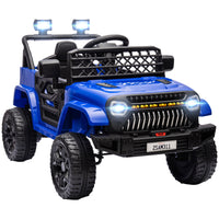Qaba 12V Kids Ride on Truck Car with Remote Control, Openable Doors - Blue-12V kids UTV possesses dual motors, offering 60 minutes of run time 