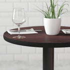 Flash Furniture 24" Round Table Top with Black or Mahogany Reversible Laminate Top-Completely Reversible Top