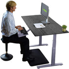Uncaged Ergonomics 60" Rise Up Electric Height Adjustable Sit Stand Desk - Black/Grey-Desktop size: 60" x 30"