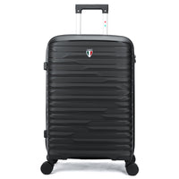 TUCCI Lussore 28" Hardside Check-in Luggage - Black-Designed in Italy – Premium Italian craftsmanship and style. Crafted with a premium polypropylene hardshell that’s flexible, lightweight, and built to last