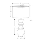 Monarch Specialties 26" H Contemporary Table Lamp - Black Ceramic / Ivory / Cream Shade-Illuminate a room with the adjustable 3-way switch that houses up to a 100W tri-bulb (not included) to brighten or dim the lighting to create the perfect ambiance