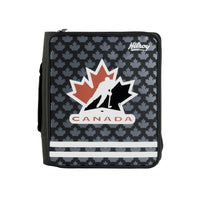 Hilroy Hockey Canada Classic Zipper Binder - 13-3/4" H x 12-1/8" W - Black-2" round ring
