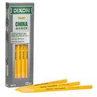 Dixon Industrial Phano China Markers - Yellow - 12 Pack-Water resistant, colourfast