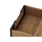 Manhattan Comfort Rockefeller 20.08" Mid-Century Modern 2-Drawer Nightstand 2-Piece Set - Nature/Textured Grey-Perfect for Storage or Display Items