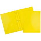 JAM Paper Plastic 2 Pocket School POP Folders - Assorted Primary Colours - 12 Pack-Quantity: 12 Folders per Pack | One for each subject & project