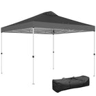 Outsunny 9.8 ft W x 9.8 ft L Pop Up Canopy Waterproof - Dark Grey-Canopy tent features a click hub for effortless, instant setup
