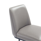 Manhattan Comfort Serena 17.71" Modern Leatherette Upholstered Barstool - Grey - 2 Pack-Weight Capacity: 300 Lbs