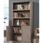 Sauder 5-Shelf Bookcase - Laurel Oak-Adjustable shelving: Three adjustable shelves for flexible storage options. Each adjustable shelf has a maximum weight capacity of 25 lb