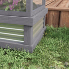 Outsunny Wooden Cold Frame Greenhouse- Crafted from solid stained hardwood, suitable for outdoor use
 