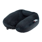 ObusForme Microbead Travel Neck Pillow-Adjustable fastener securely holds pillow in place to prevent head nod